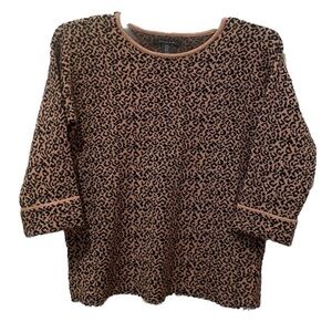 Tahari Leopard Print Sweater Women’s Size Medium